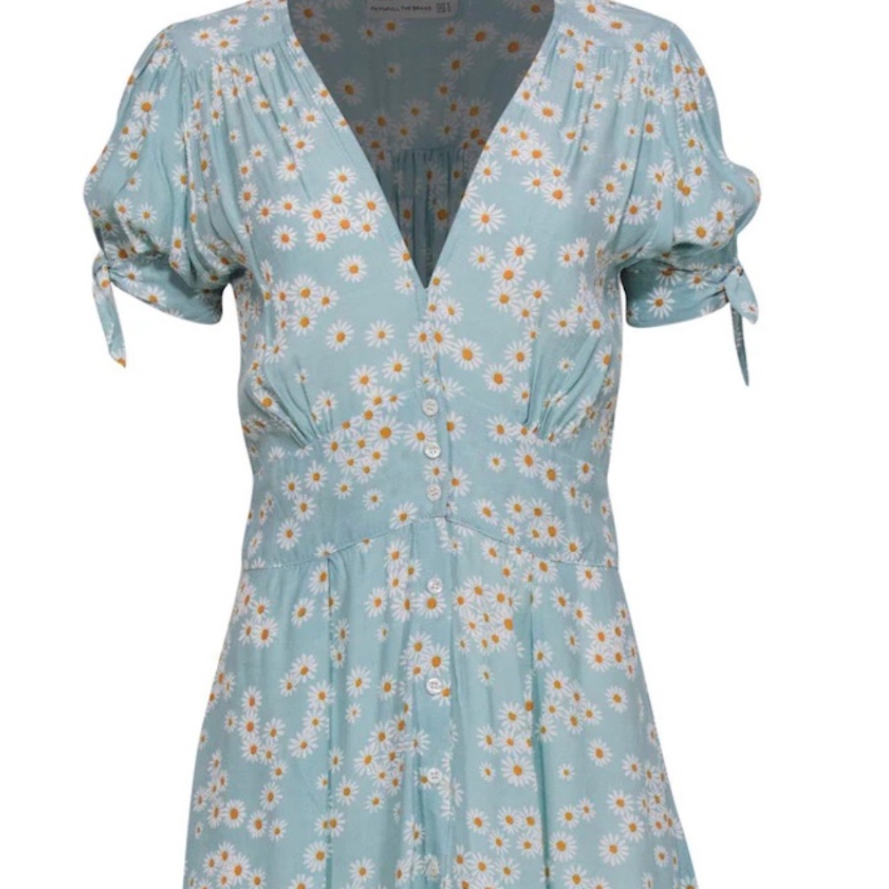 Mini Skyblue Daisy Sundress